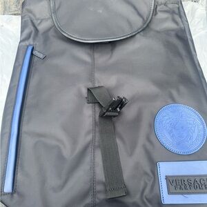 Versace Gray and Blue Interior Backpack